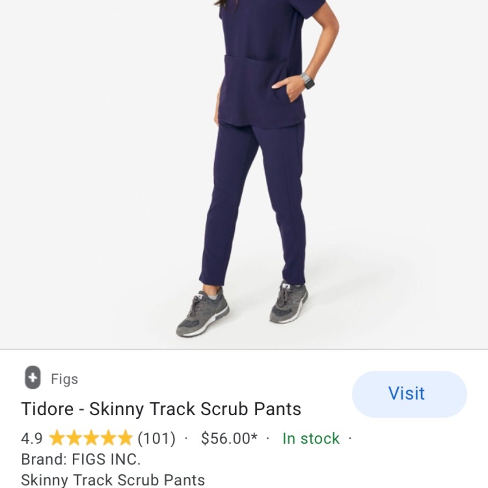 Figs Women’s Navy Tidore Skinny Track Scrub Pants